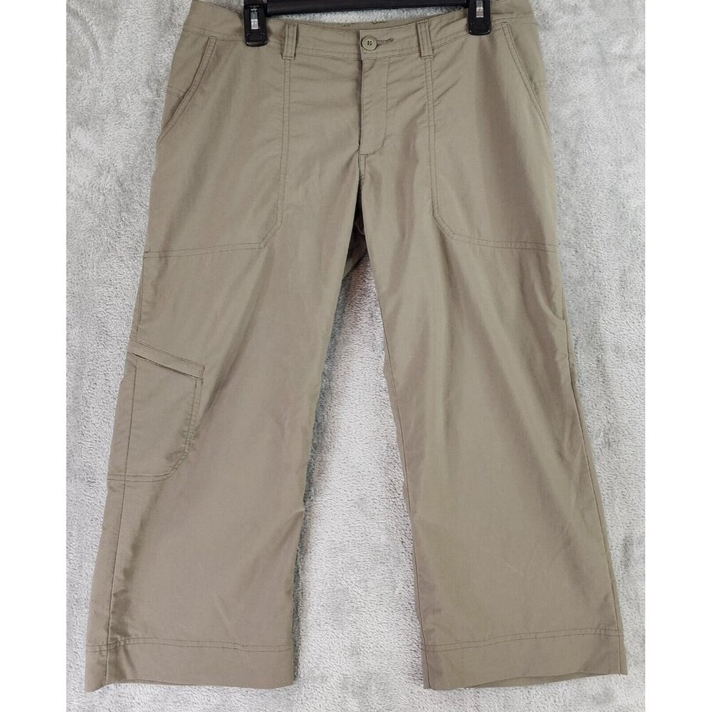 Patagonia Pants Womens 8 Green Casual Outdoor‎ Hiking Lightweight Cropped Capris
